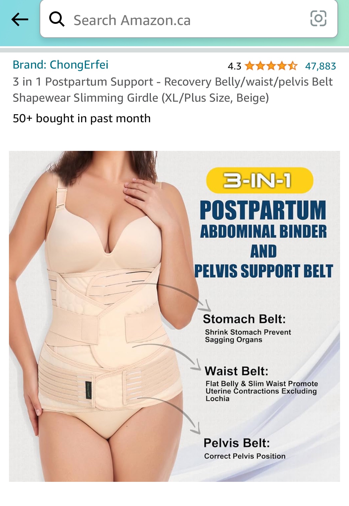 3 in 1 Postpartum Belly Wrap & Hip Belt - photo 2