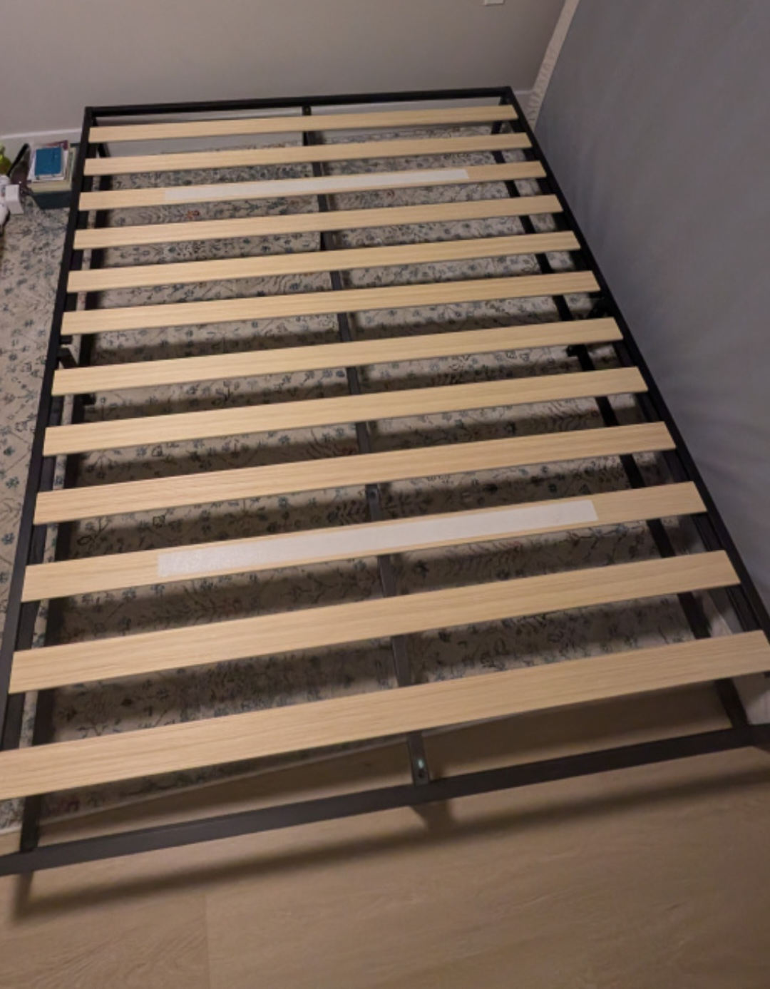 Queen Bed Frame, 10 inch Metal Bed Frame with Wood Slat Support - photo 2