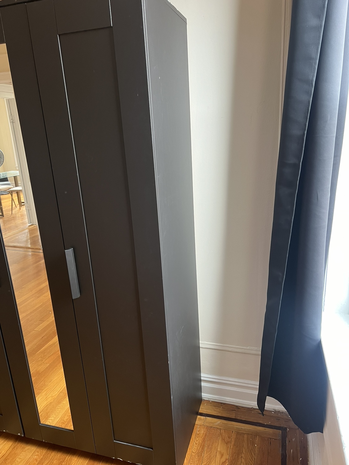 Delivery Extra - Wardrobe Closet w/3 Doors - Black - photo 5