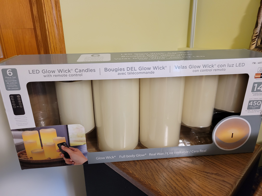 LED Glow Wick Candles with remote - NEW in box