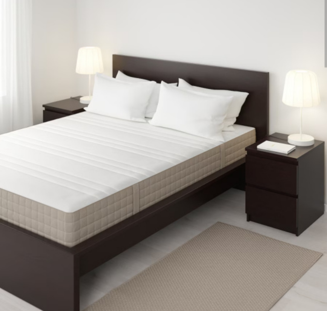 ikea HAUGESUND Spring mattress, medium firm/dark beige, Queen - photo 2