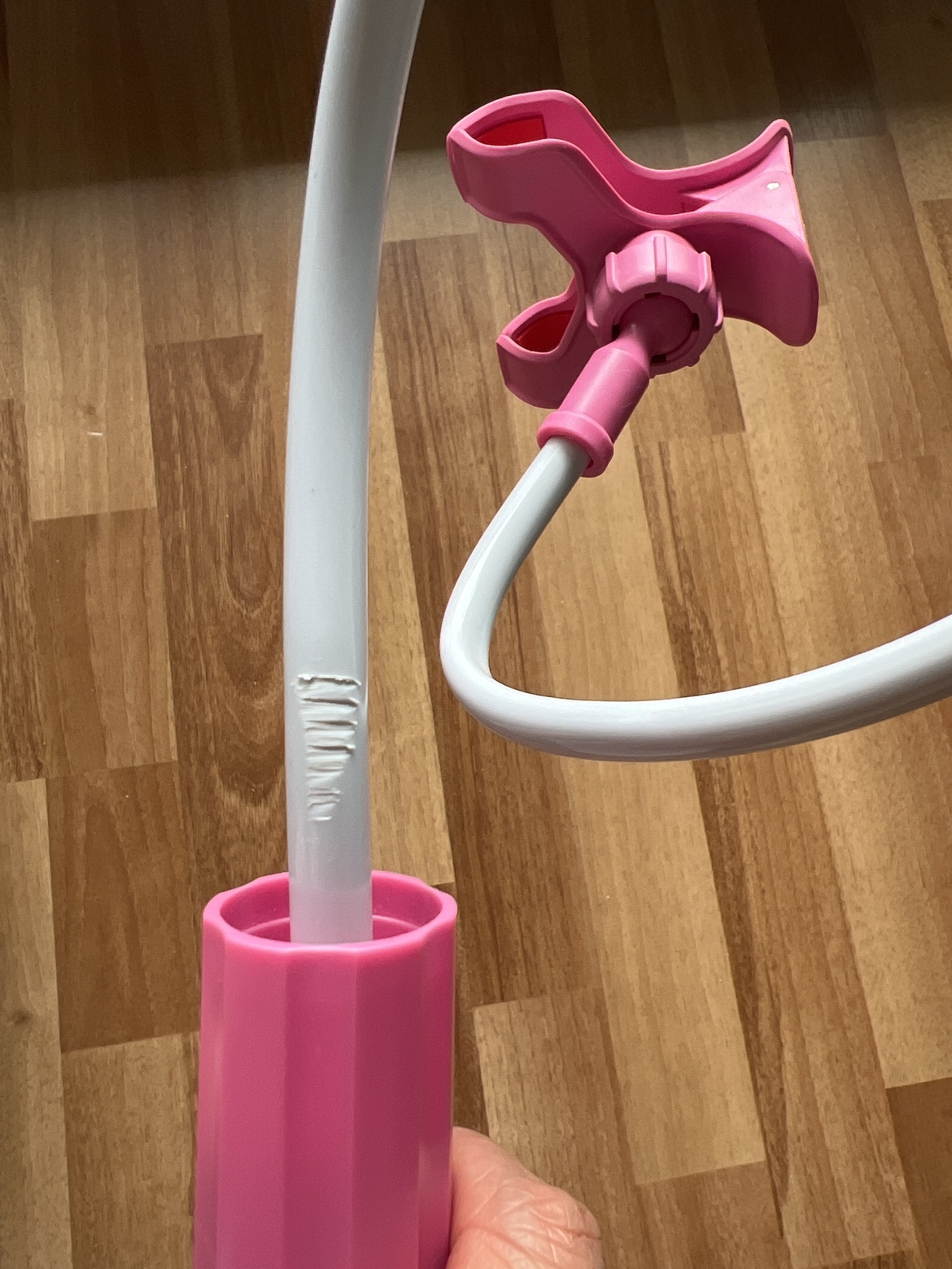 Pink clamp gooseneck phone or tablet holder image indicator(2)