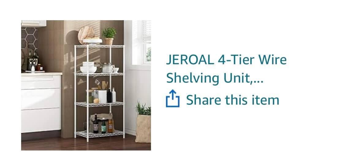 White 4-tier shelf