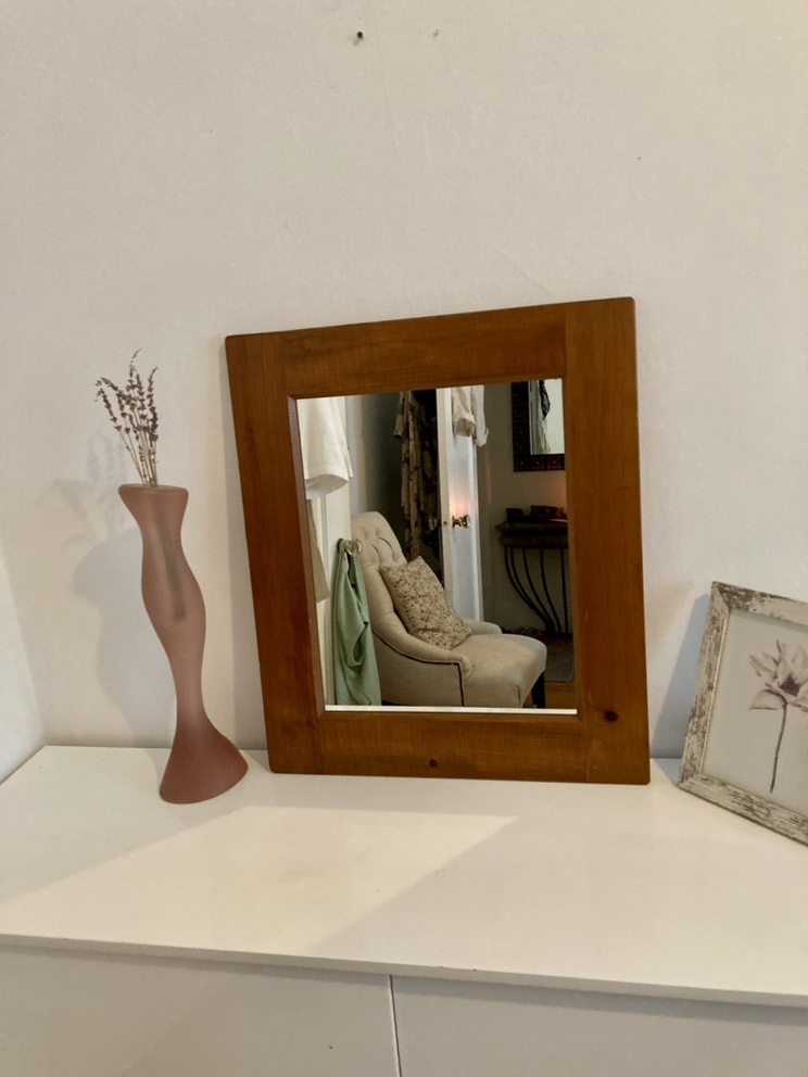 Solid Knotty Pine Mirror 23 1/2” X 27 1/2” thumbnail