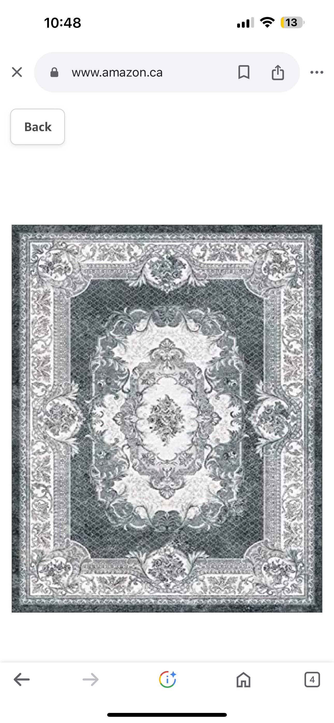 Beautiful grey big size carpet 6/9ft - photo 2