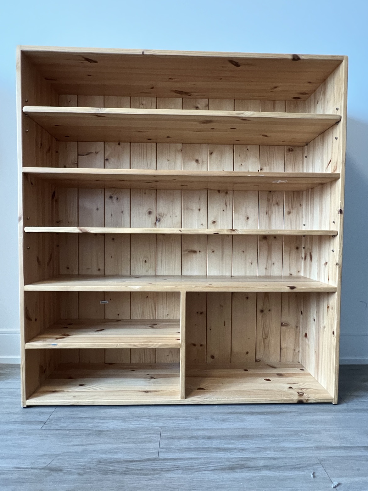 Handmade pine bookcase