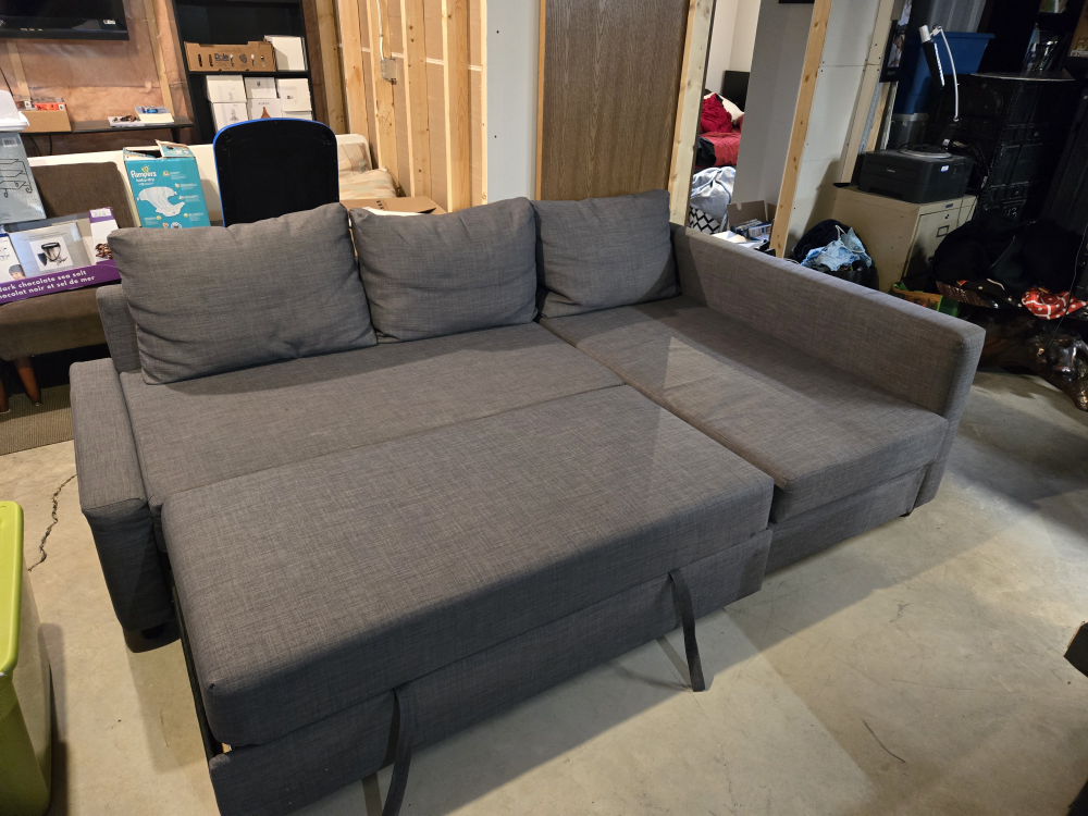 ikea sectional sofa bed couch - photo 2