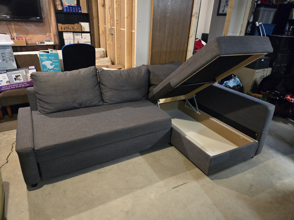ikea sectional sofa bed couch - photo 3