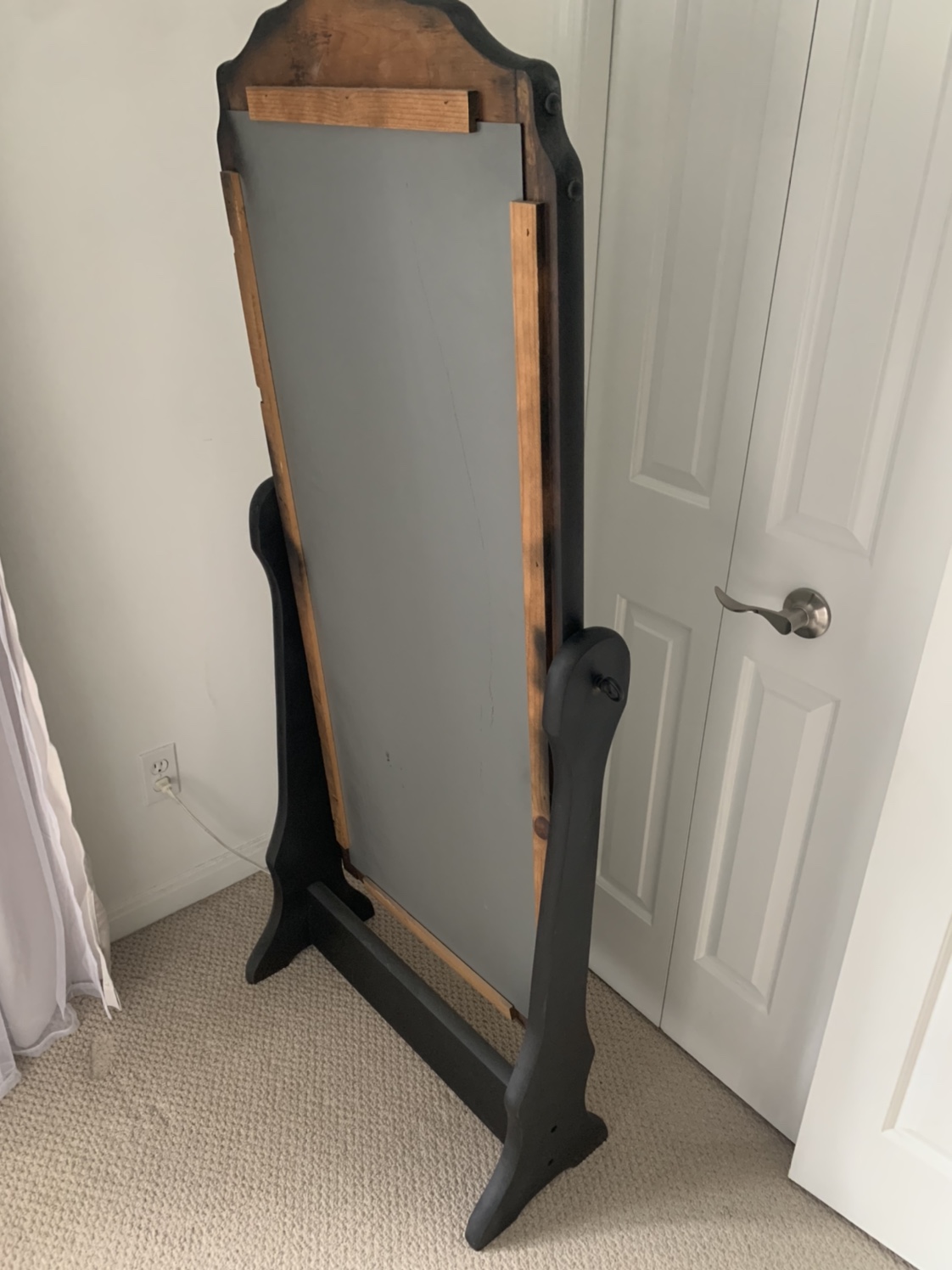 Black antique full length mirror - photo 3