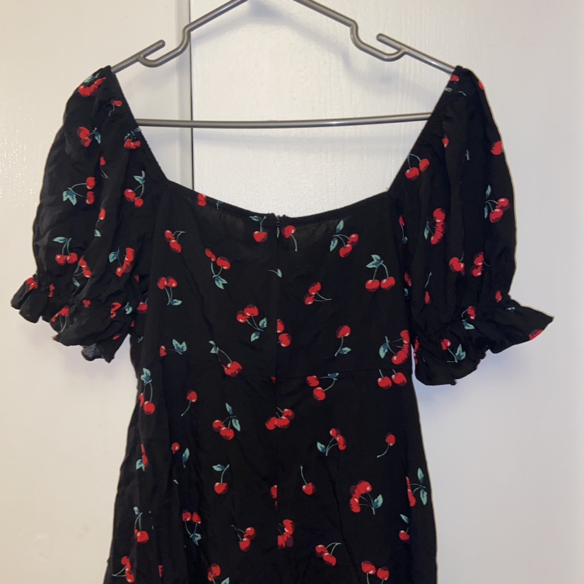 cherry off shoulder dress size large image indicator(3)