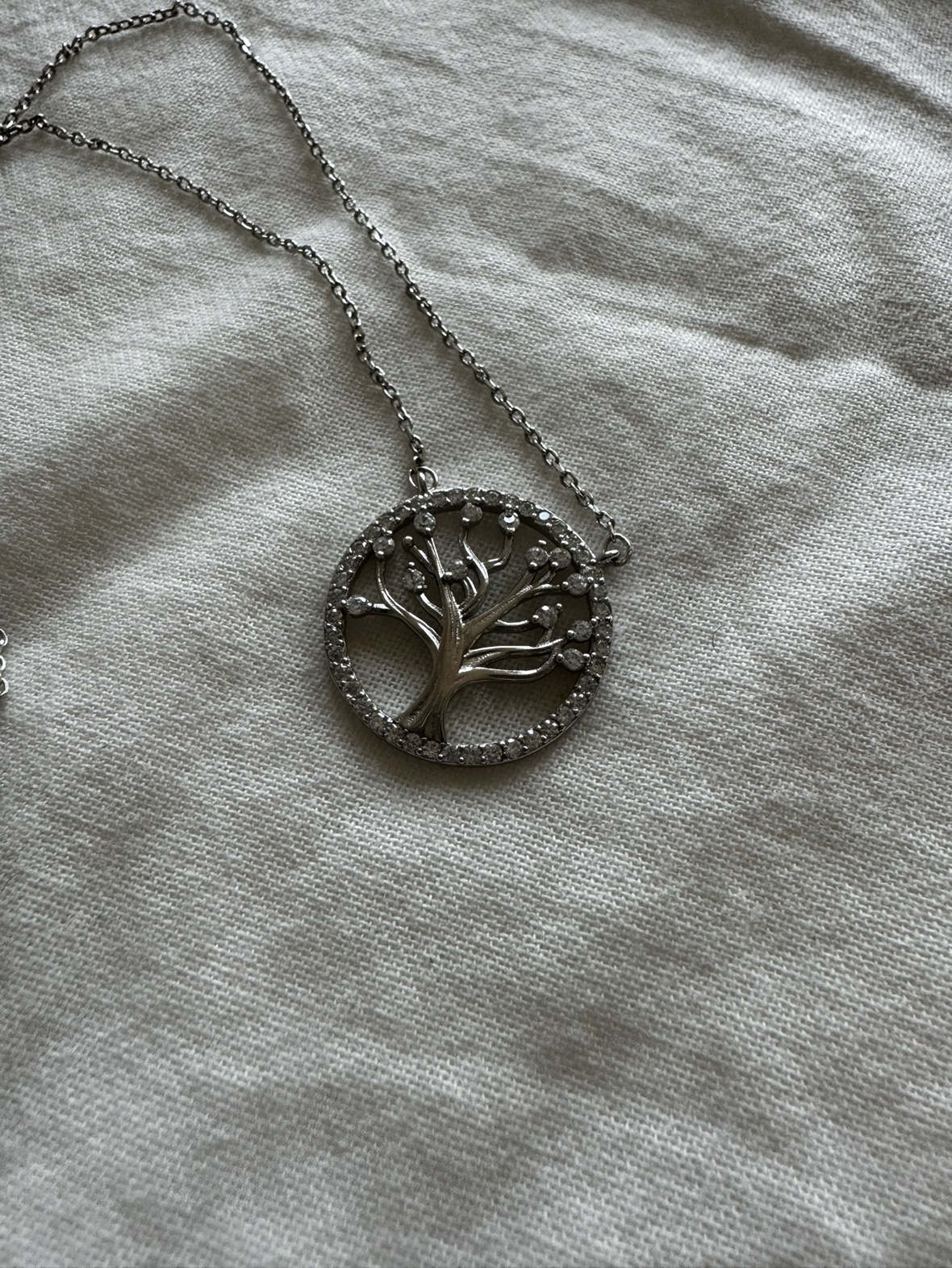 Sterling silver necklace with cz stones - photo 2