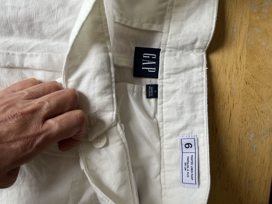 Gap white linen wide leg pants - photo 4