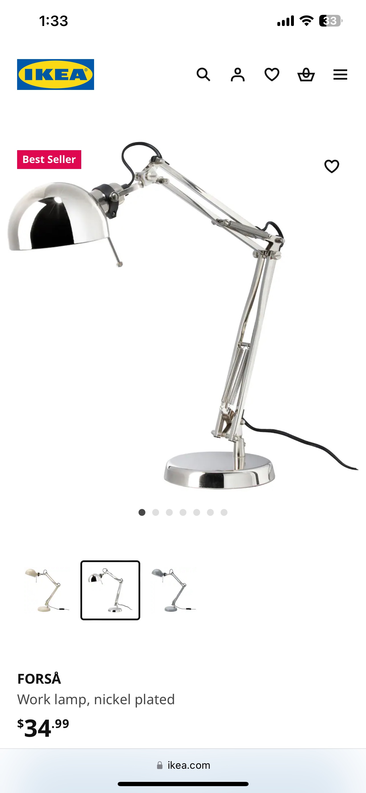 Two IKEA FORSÅ Work lamp image indicator(3)