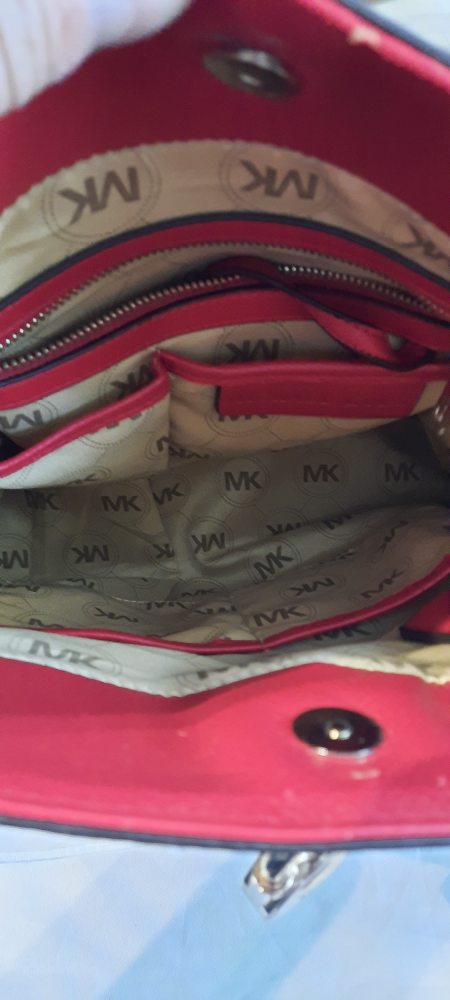 Faux Red Leather Over the Shoulder Bag image indicator(4)