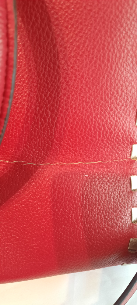 Faux Red Leather Over the Shoulder Bag image indicator(7)