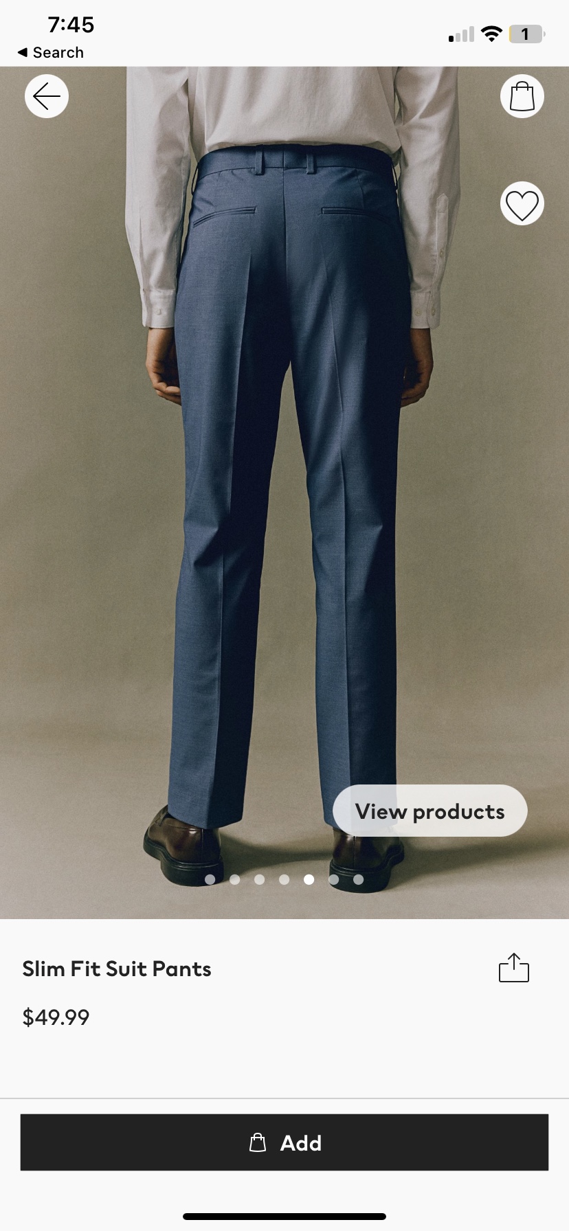 NWT H&M Grayish blue pants image indicator(5)