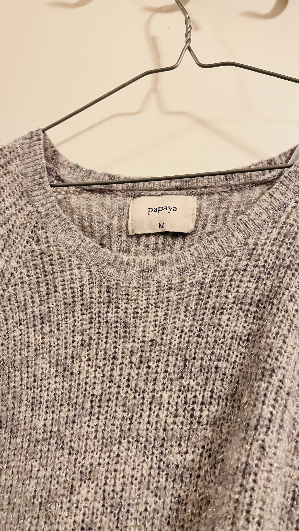 Grey sweater blouse with side ribbon 🎀 image indicator(2)