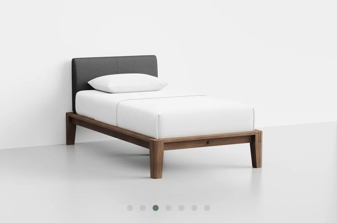 Thuma Queen The Bed + PillowBoard (Walnut / Dark charcoal)