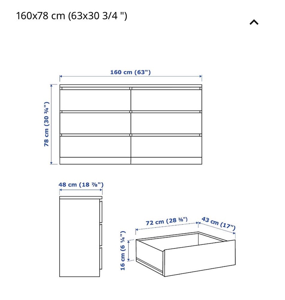 Ikea Malm 6-drawer chest - photo 2