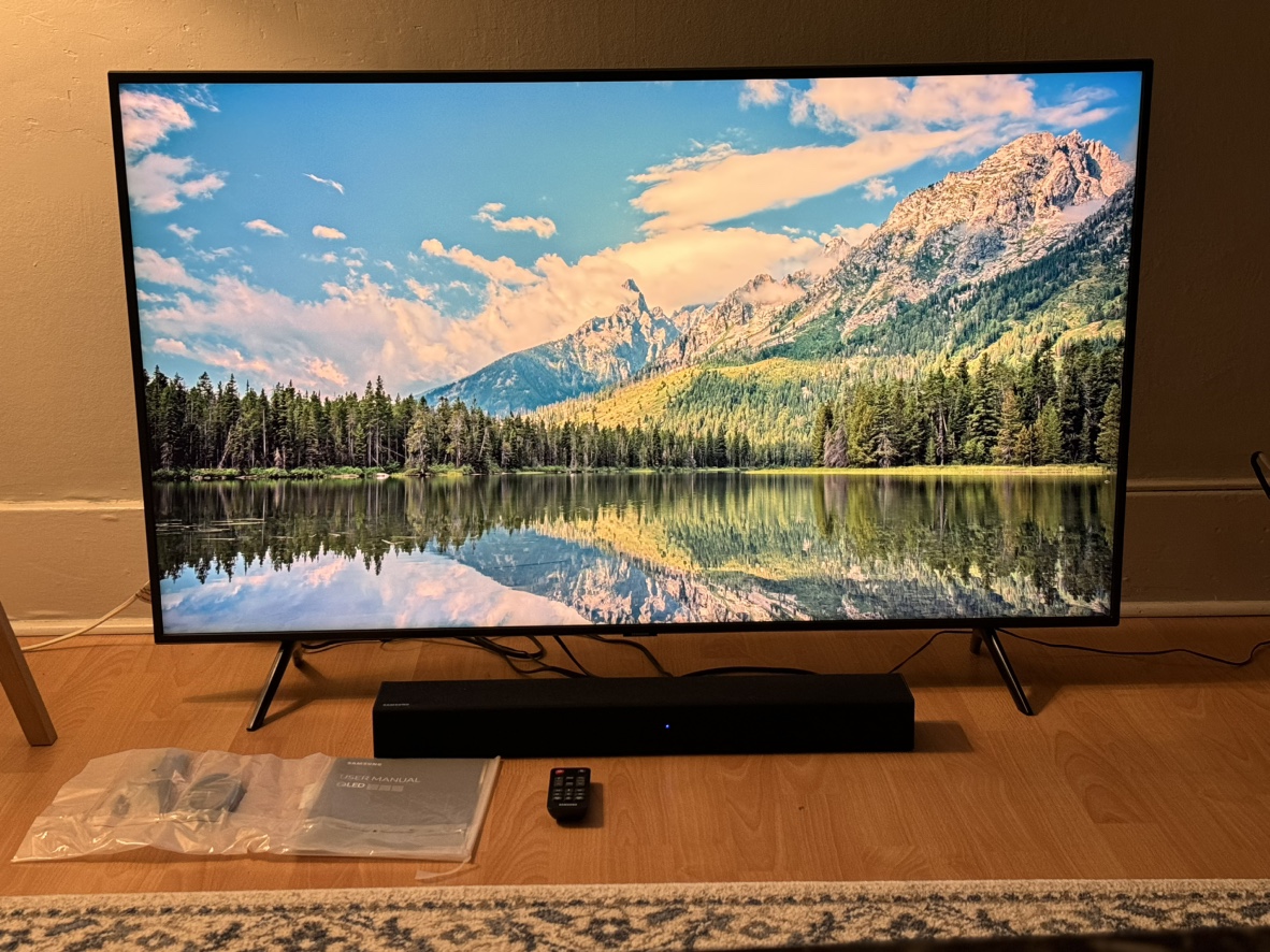 Samsung qled 55” with samsung sound bar