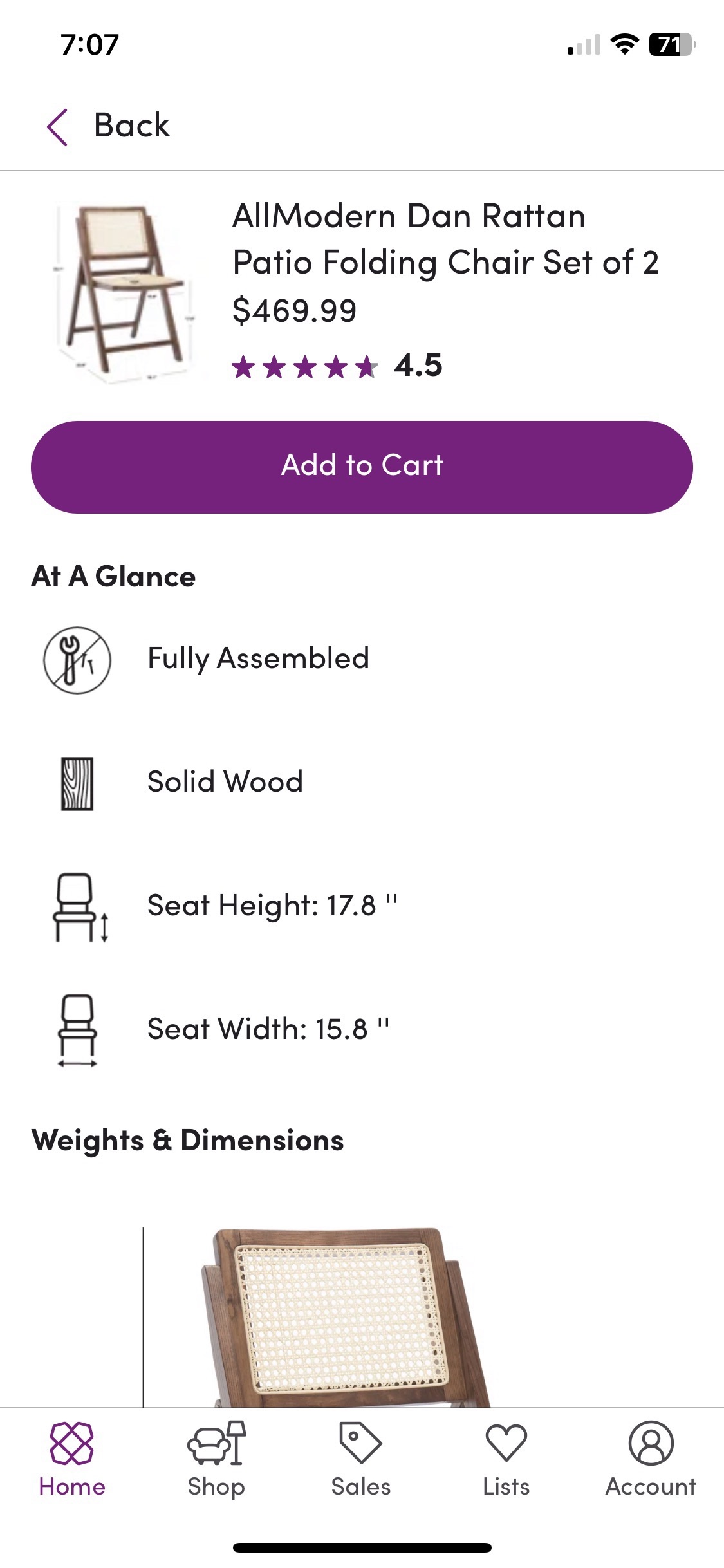 WOODEN FOLDING RATTAN CHAIR image indicator(10)