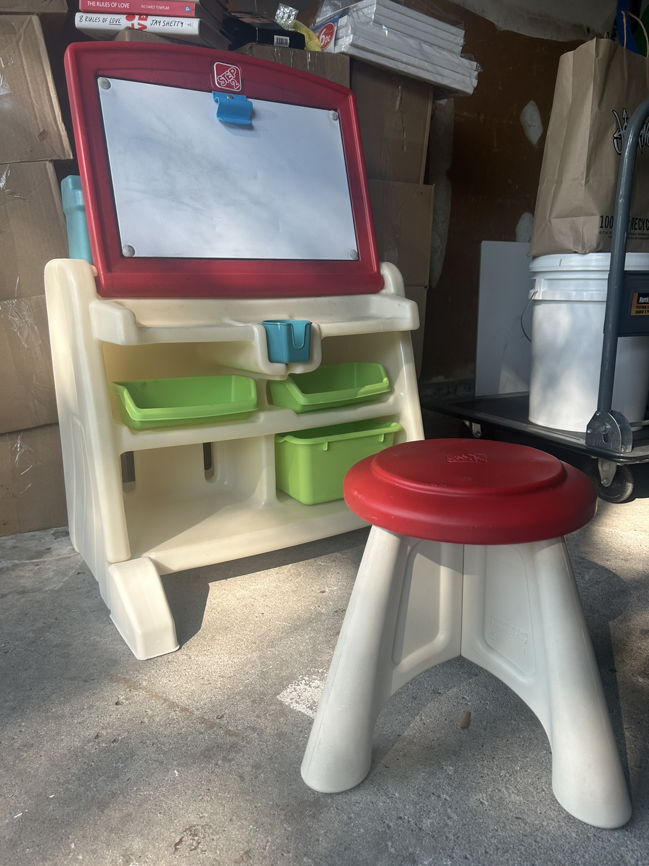 Step2 Kids Desk & Easel with Stool - photo 4