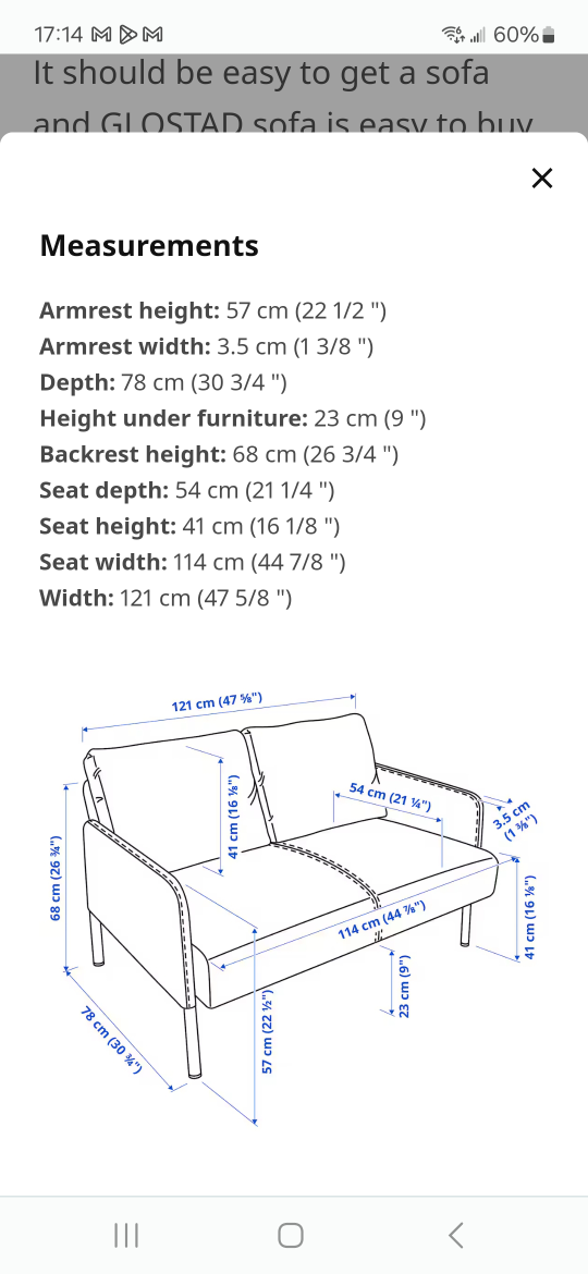 Small couch (sofa, loveseat)