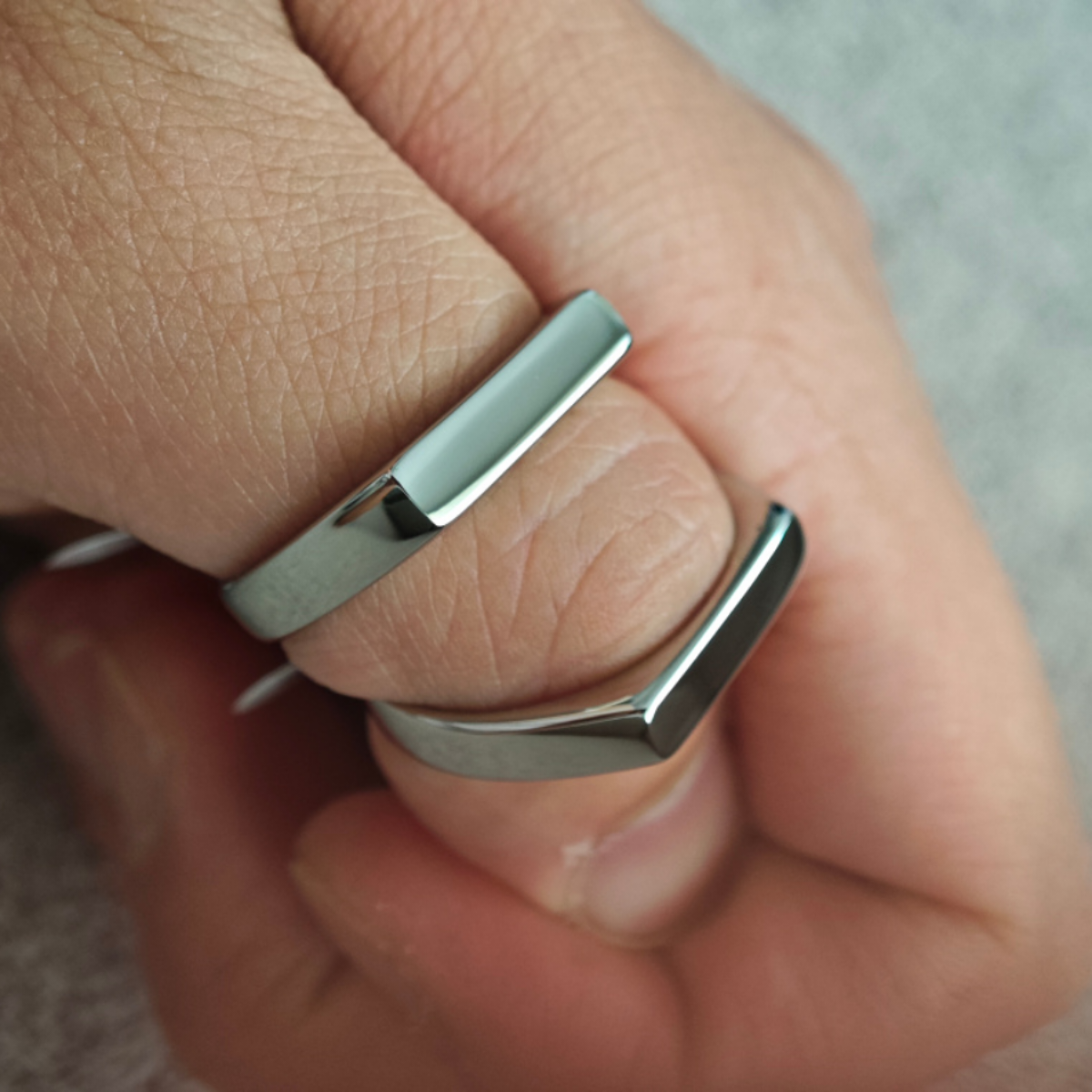 ⚽ Stainless Steel Signet Ring thumbnail