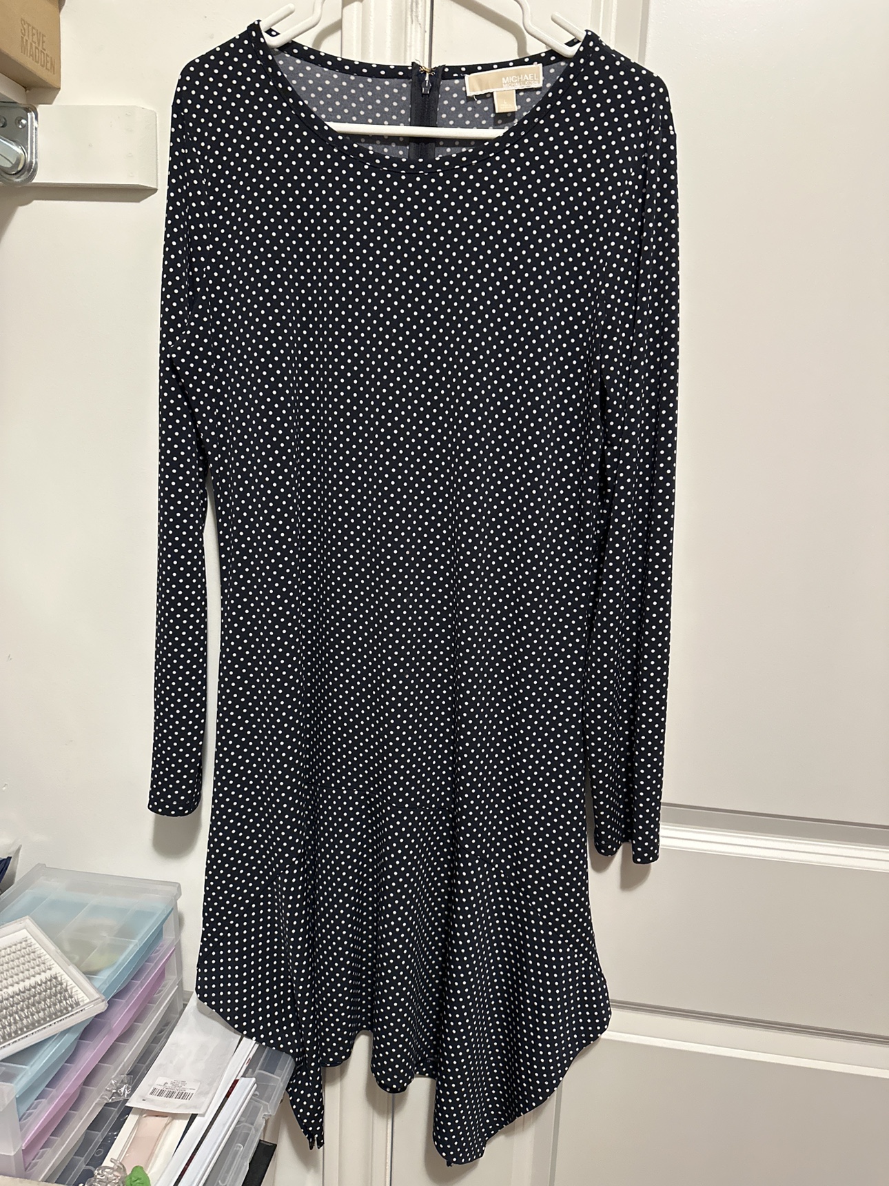 Beautiful dark blue polka dot dress(Michael kors)