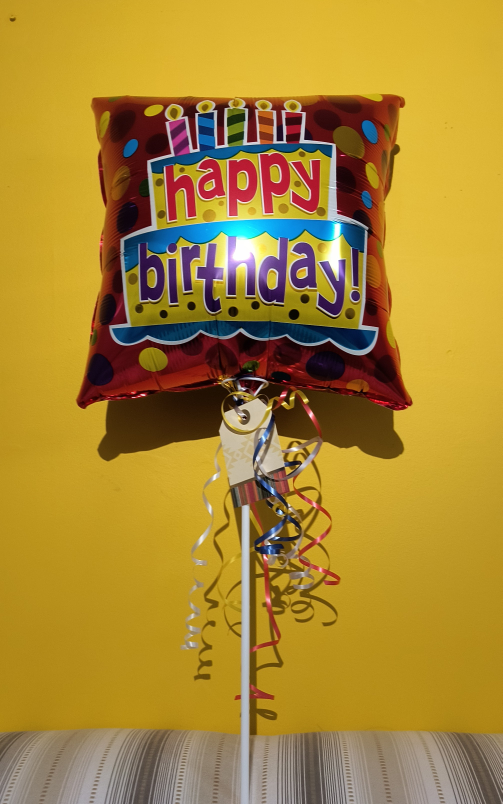Birthday Foil Balloon 18" square #freecycle - photo 3
