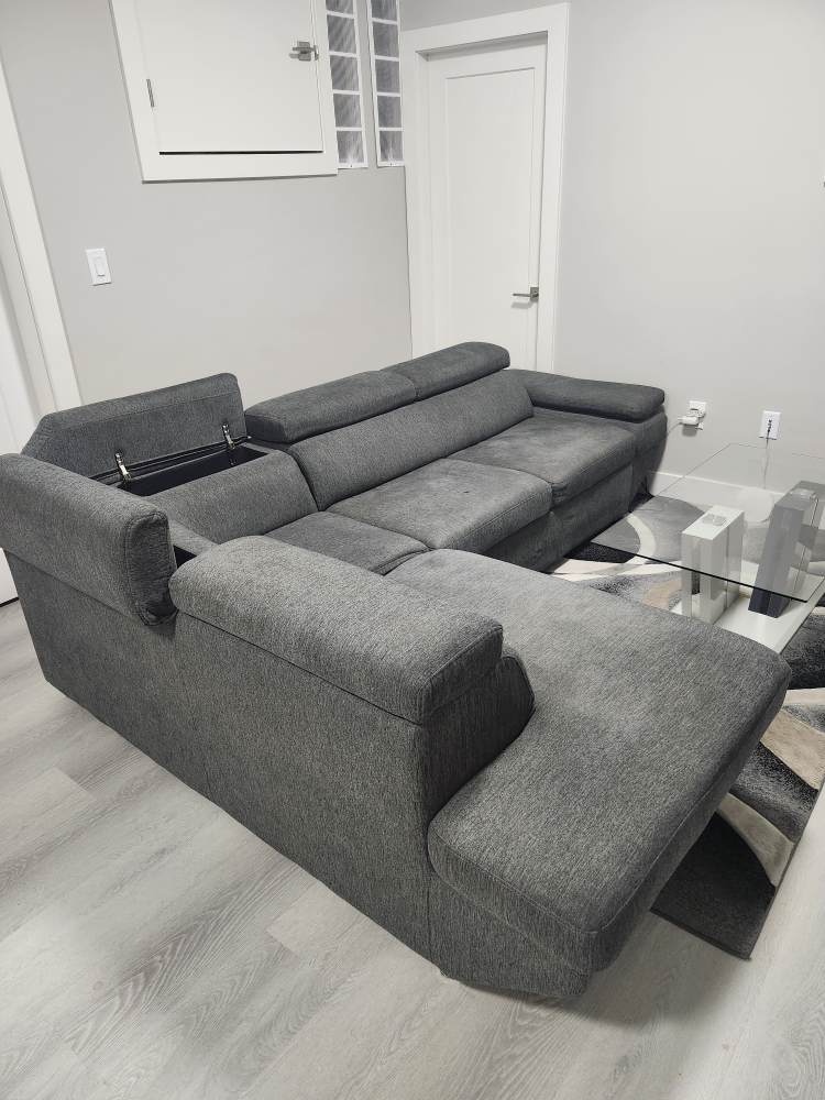 Grey Sectional Sofa with bed - photo 5