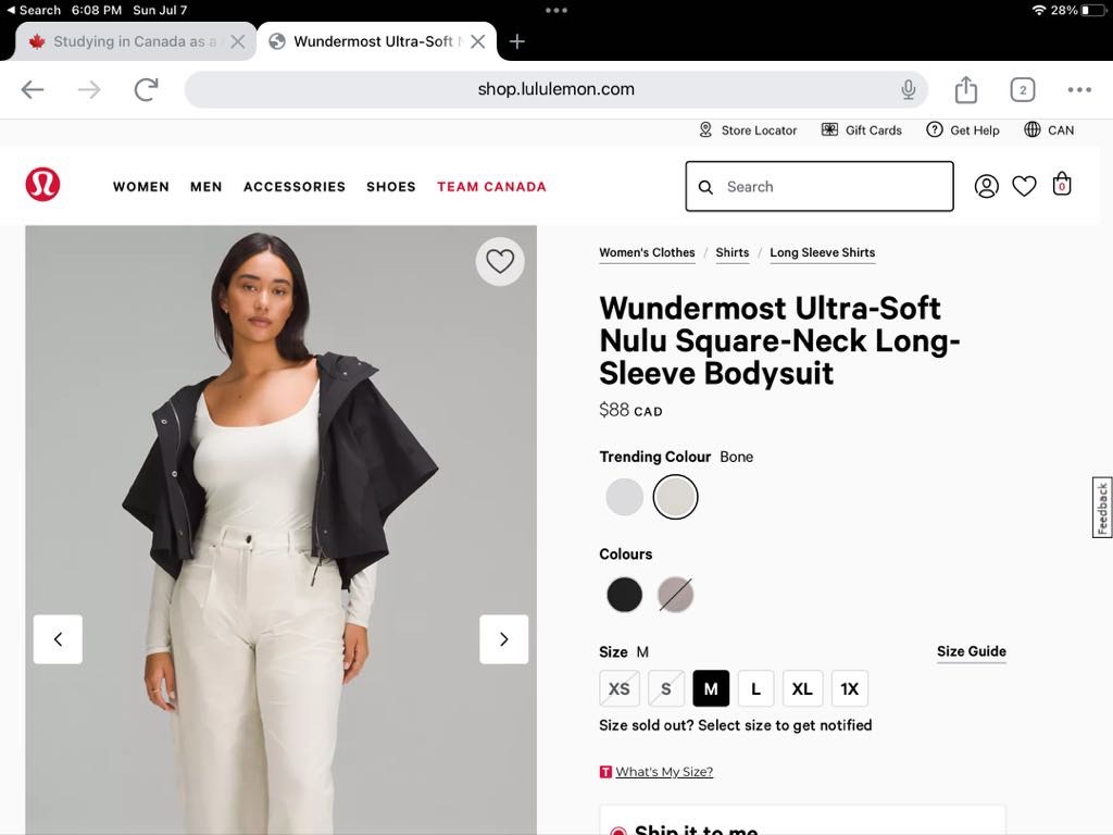 Lulu wundermost squareneck longsleeve bodysuit thumbnail