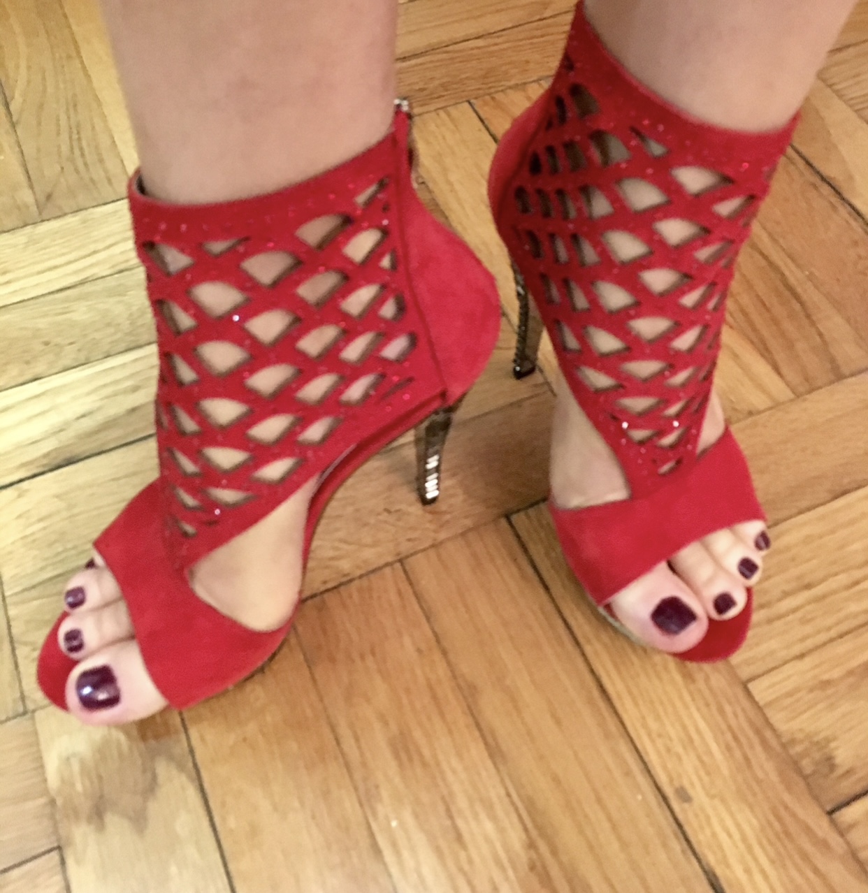 suede high heel sandals image indicator(5)