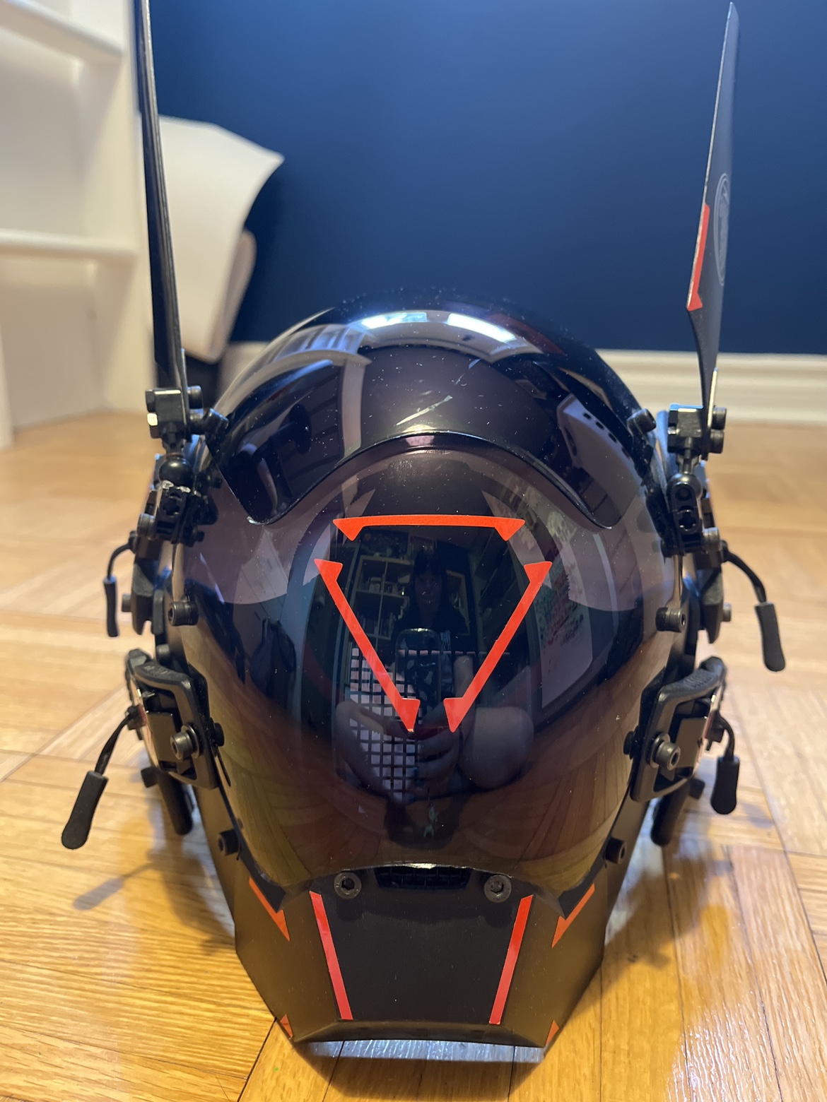 Light up cyberpunk helmet - photo 3