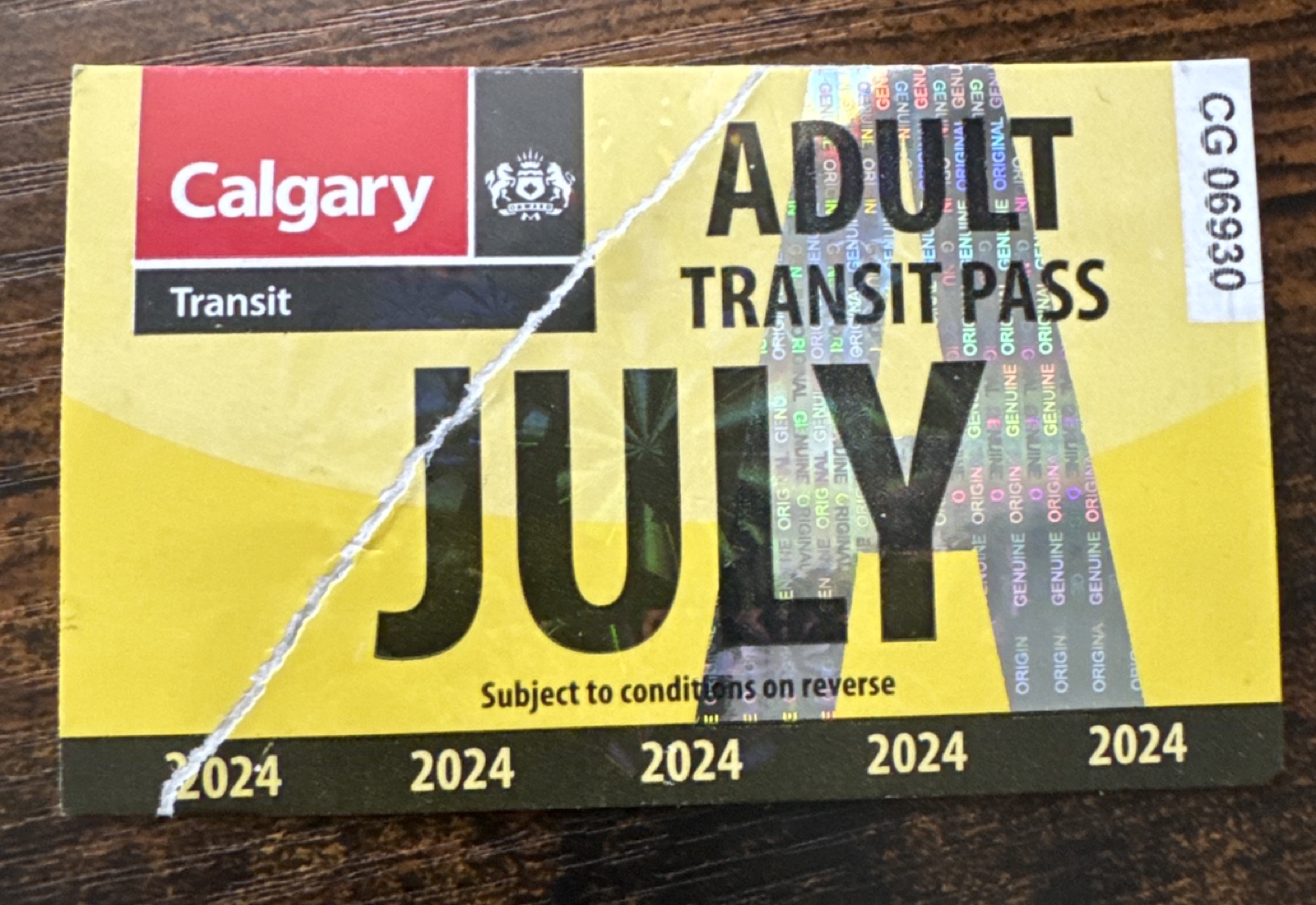 July Adult Transit Pass