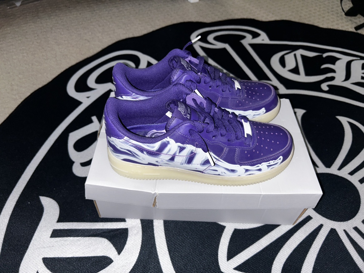 Nike Air Force 1 Low - Purple Skeleton Halloween (2021) image indicator(3)