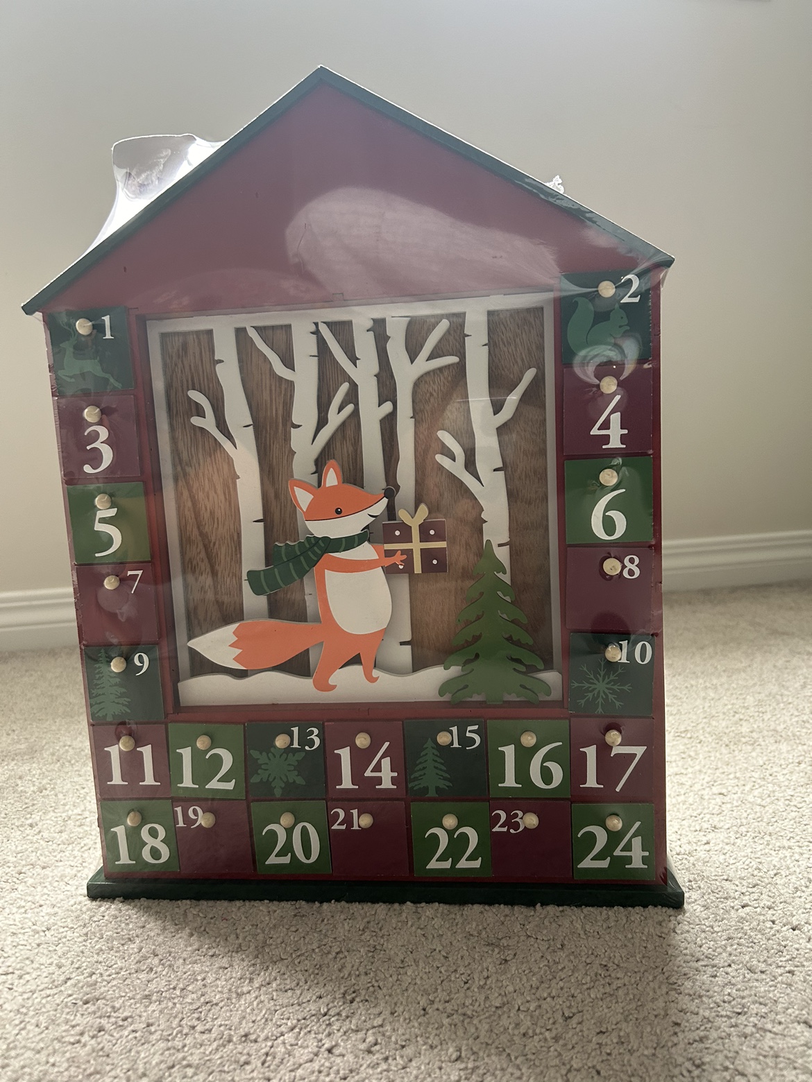 Christmas wooden decorative advent calendar - photo 2