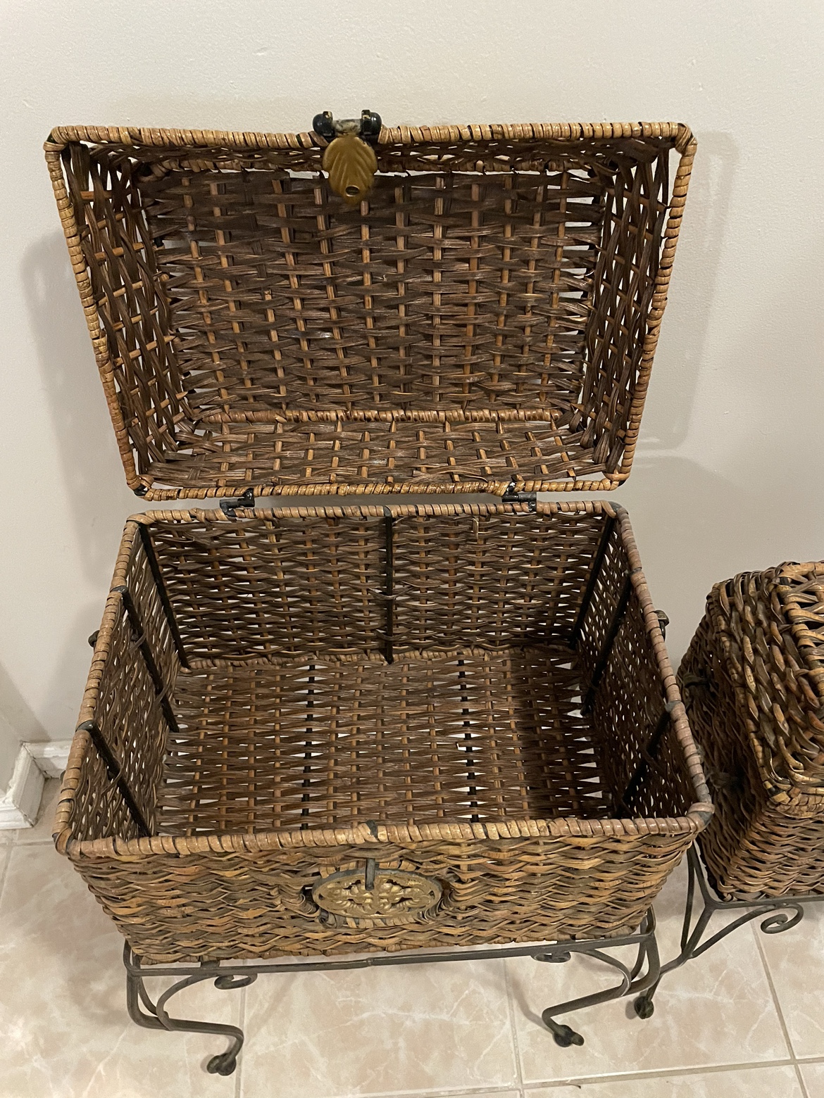 Two Piece Wicker Storage Baskets - photo 2