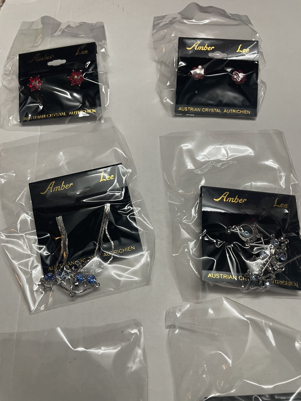 Amber lee Austrian crystal jewelry lot of 16 image indicator(4)