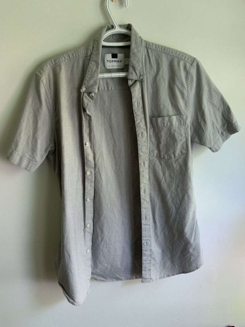 #freecycle Gray Short Sleeve Button Up thumbnail