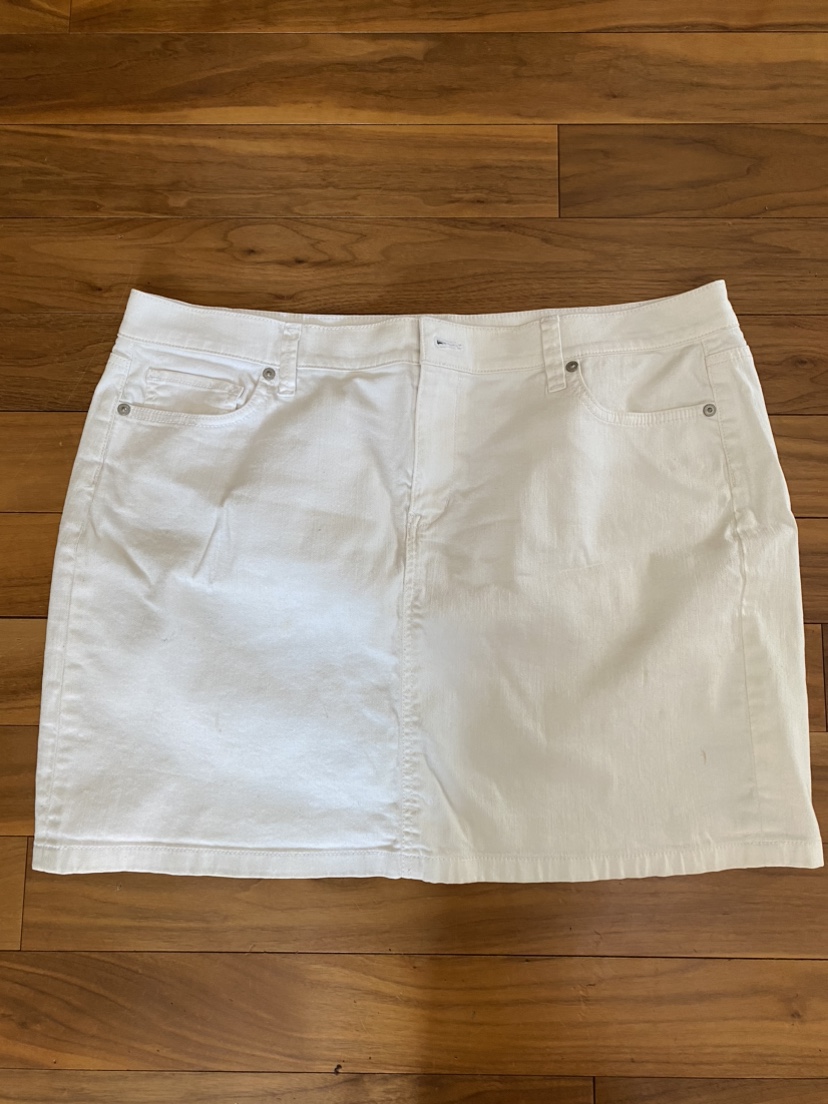 Ann Taylor LOFT white cotton skirt