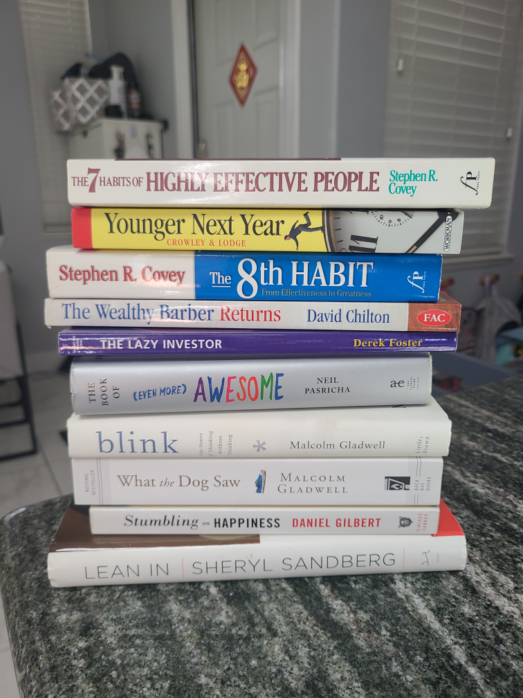 Self help and financial books thumbnail