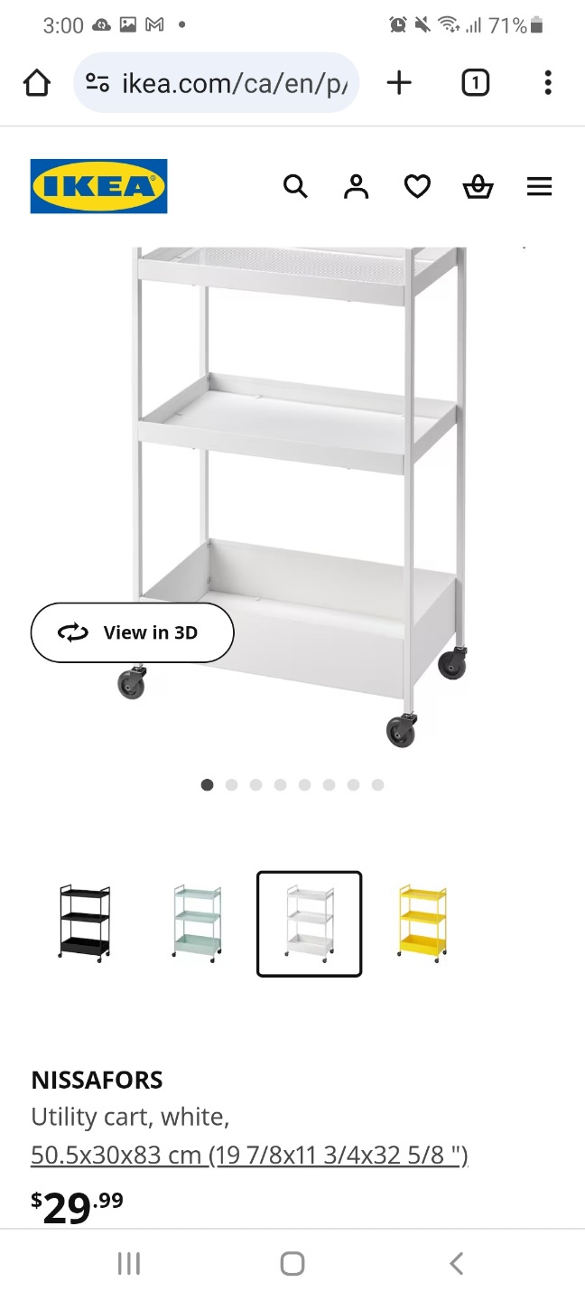 IKEA nissafours utility cart white - photo 4