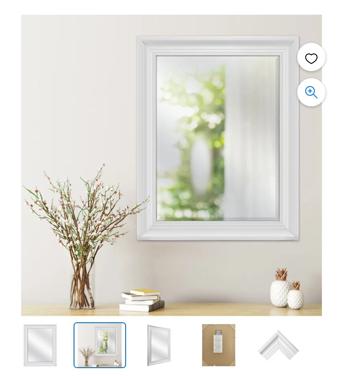 White wall mirror 23x29 - photo 2