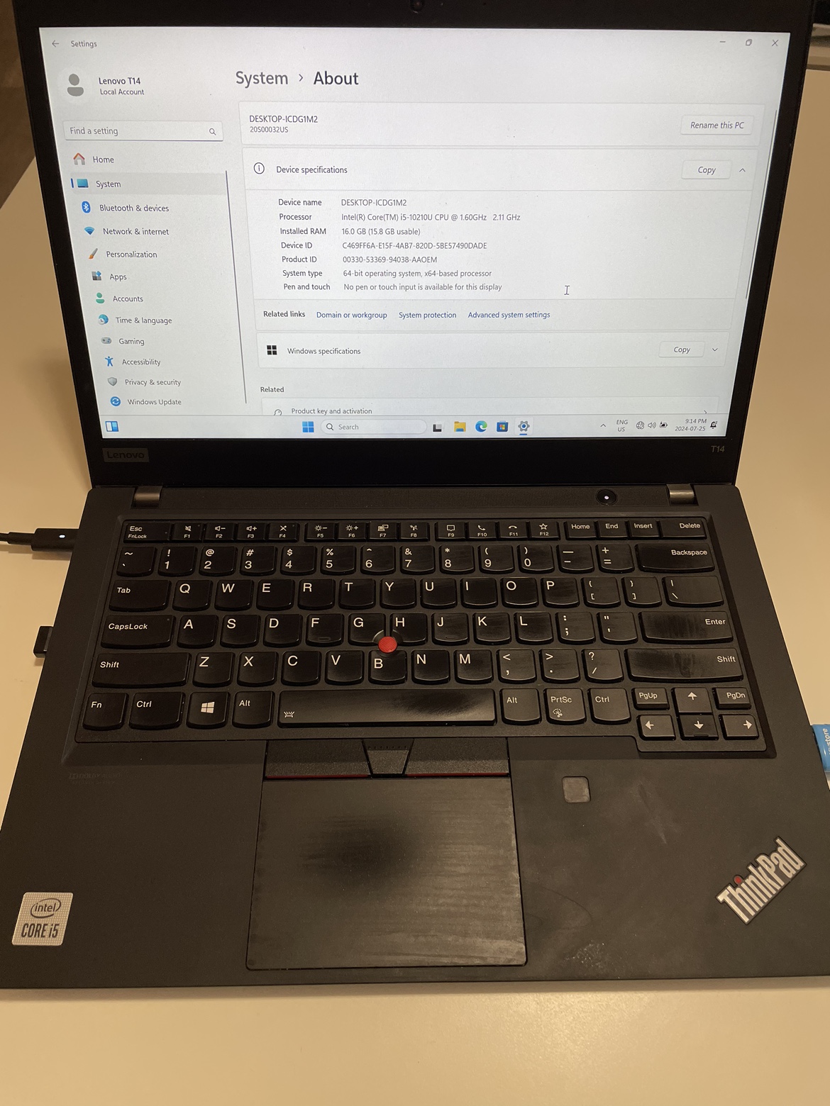 Lenovo ThinkPad T14 Gen 1 Laptop