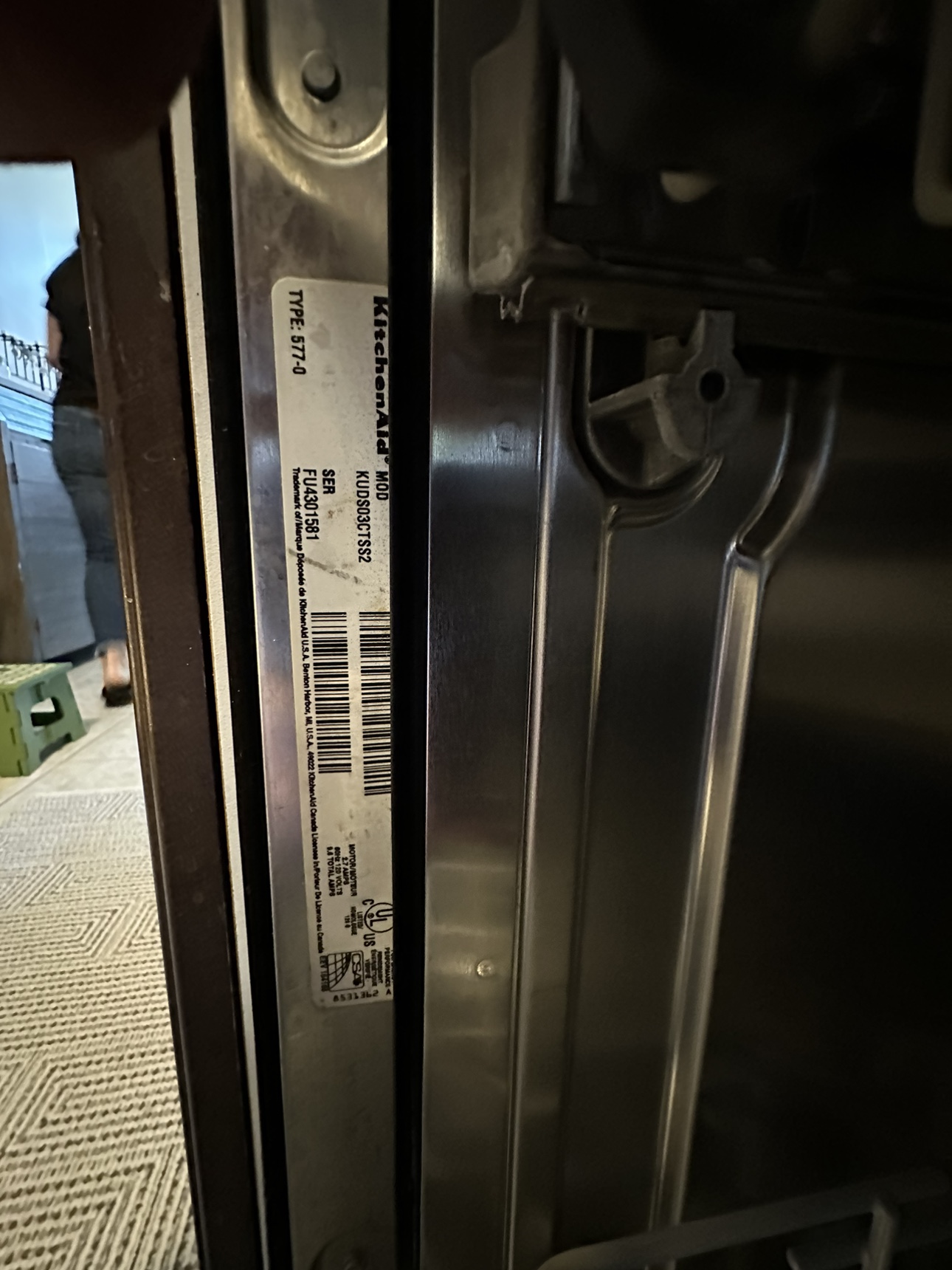 24" KitchenAid Dishwasher - photo 3