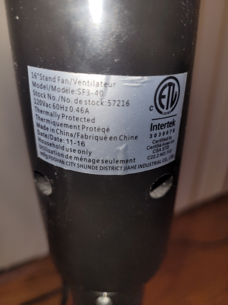 Floor Standing 3 Speed Height Adjustable Fan image indicator(6)