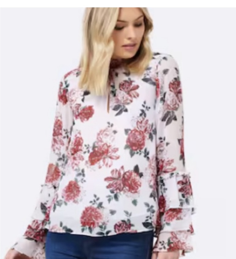 Ever New Melbourne Tiered Sleeve Blouse