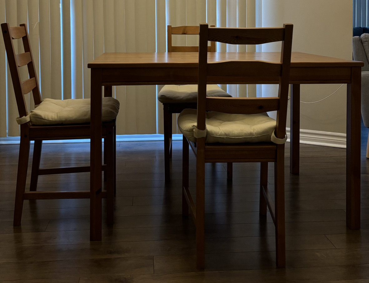 Dining table with 3 chairs