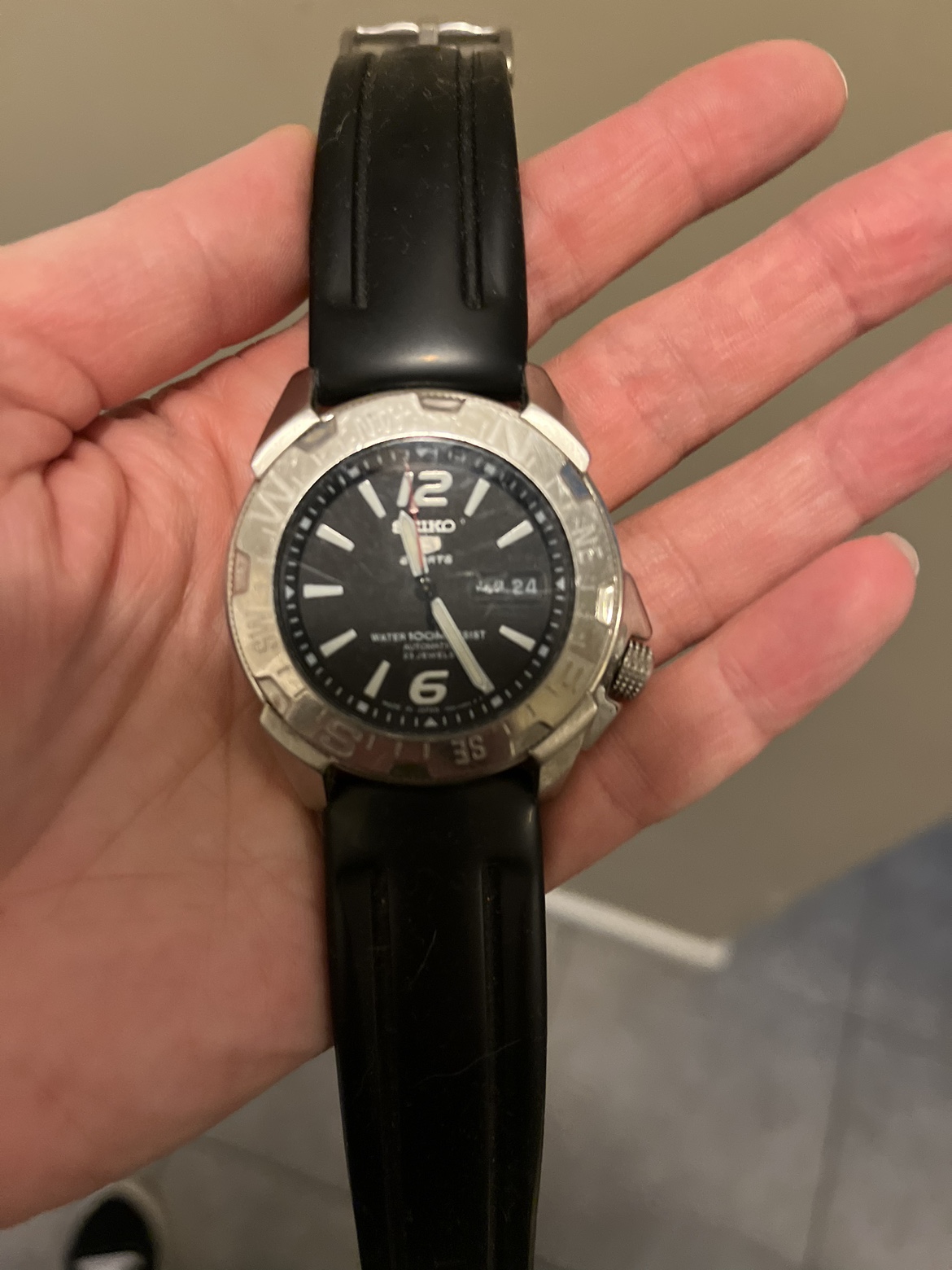 Rare Seiko Sport 5SS rotating bezel